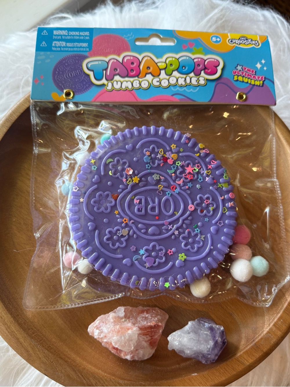 ORB TABA-Pops Jumbo Cookie Purple Squishy Sensory Fidget Toy NWT Viral